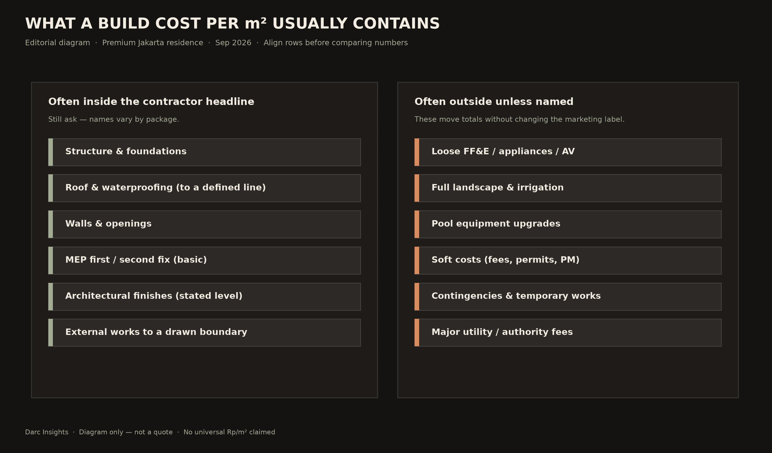 Premium Residence Build Cost in Jakarta: What Is Inside the Number per m²
